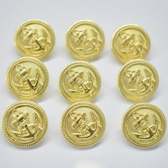 Naval Anchor Crest Metal Blazer Button Set for Suits Sport Coat Uniform Jacket