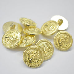 Naval Anchor Crest Metal Blazer Button Set for Suits Sport Coat Uniform Jacket