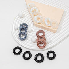 Spiral Coil Hair Ties for Thick Hair - Elastic Ponytail Holders - Waterproof
