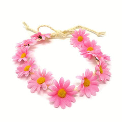 2 Pcs Sunflower Headband Beach Hawaii Headpiece