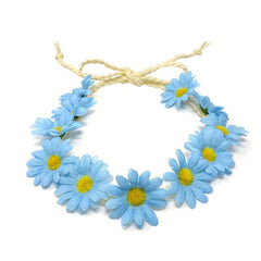 2 Pcs Sunflower Headband Beach Hawaii Headpiece