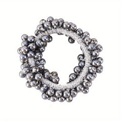 Faux Pearl Hair Tie Non Slip Scrunchie Ponytail Holder Elastic Hair Accessory