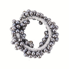 Faux Pearl Hair Tie Non Slip Scrunchie Ponytail Holder Elastic Hair Accessory