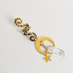 Natural Stone Sun Moon Bracelet Spiral Coils Hair Ring Jewelry