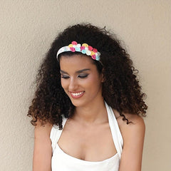 Flower Headband Hair Band Floral Print Head Hoop for Women Girls Party