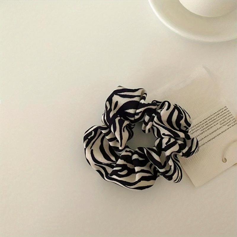 Organza Scrunchies Lucky Clover Hair Rope Ponytail Holder Women Girls