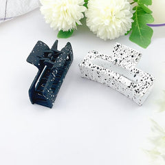 2pcs Square Hair Claw Hair Clip Matte Hair Clip Patterned Hair Claw