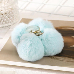 Faux Fur Pom Pom Hair Claw Clip Non Slip Strong Hold Grip Hair Jaw Clip