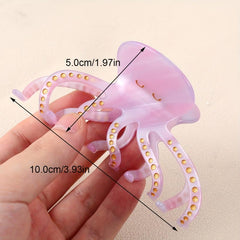 Acetate Octagonal Shape Hair Claw Ponytail Holder