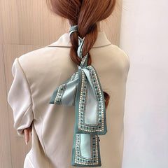 Silky Scarf Headband Bow Knot Head Rope Ribbon Hair Accessories
