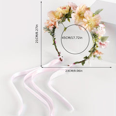 Simulation Flower Leaf Wreath Bridal Headband Hair Accessories For Women Girls