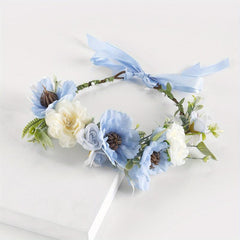 Simulation Flower Leaf Wreath Bridal Headband Hair Accessories For Women Girls