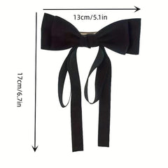 Bowknot Hair Clip Long Ribbon French Barrette Hair Accessories