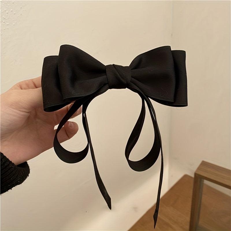 Bowknot Hair Clip Long Ribbon French Barrette Hair Accessories