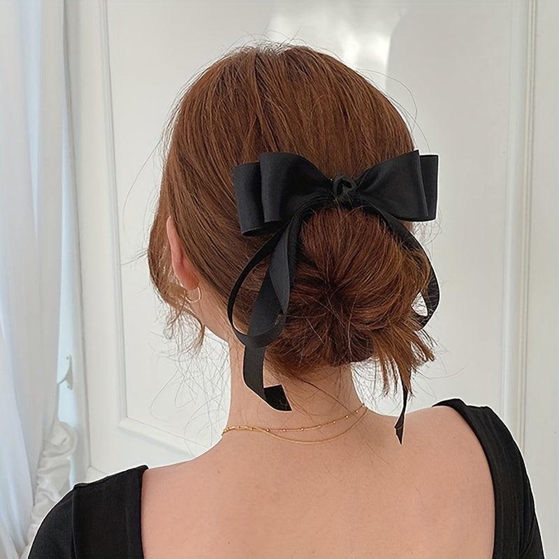Bowknot Hair Clip Long Ribbon French Barrette Hair Accessories