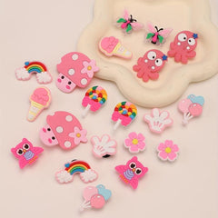 Pink Mushroom Octopus Shoe Charm DIY Shoe Accessories Clogs Shoe Charm