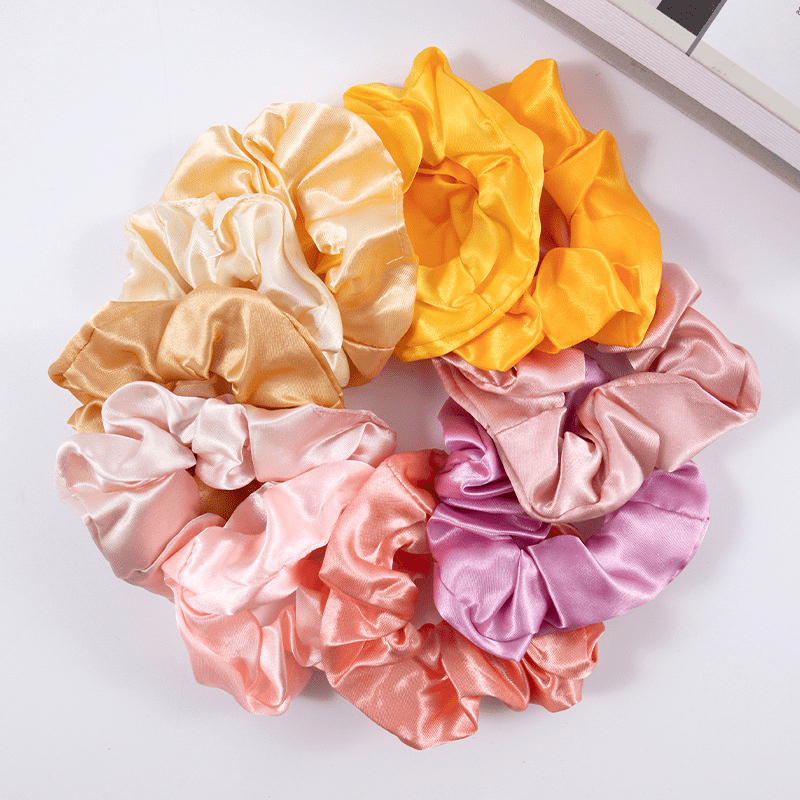 Y2K Satin Scrunchies Large Hair Tie Silky Hair Accessories