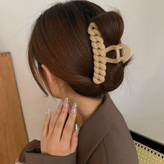 Coffee Hair Claw Solid Frosted Shark Claw Hair Accessories