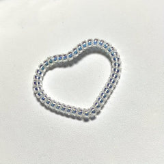 3pcs Spiral Hair Tie Set Heart Star Shape Elastic Ponytail Holder