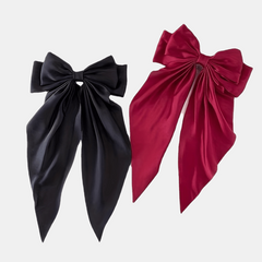 Large Streamer Bow Hair Clip French Barrette Hair Accessories For Women Girls