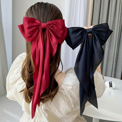 Large Streamer Bow Hair Clip French Barrette Hair Accessories For Women Girls