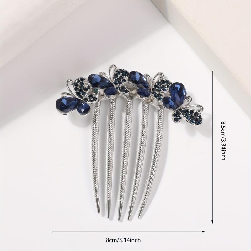 Rhinestone Butterfly Hair Comb Hair Pin Hair Decoration For Women Girls