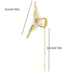Flower & Tassel Hair Claw Bohemia Style Banana Clip