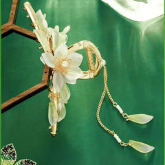 Flower & Tassel Hair Claw Bohemia Style Banana Clip