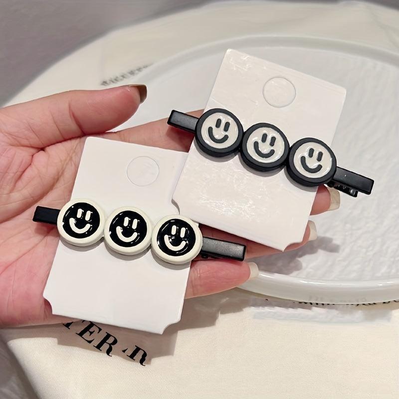 Alloy Smiley Face Hair Clip Girl's Side Clip Headwear Hair Accessories Female