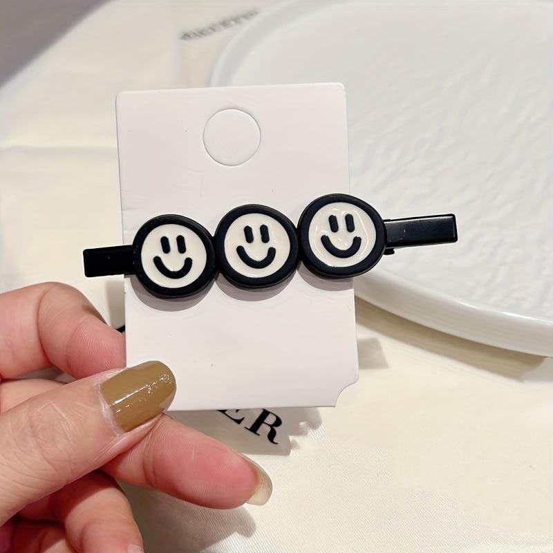 Alloy Smiley Face Hair Clip Girl's Side Clip Headwear Hair Accessories Female