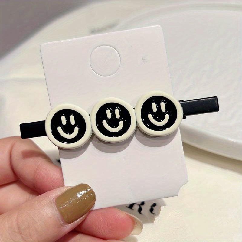 Alloy Smiley Face Hair Clip Girl's Side Clip Headwear Hair Accessories Female
