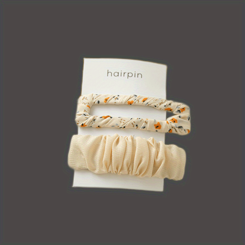 Floral Pattern Hollow Rectangle Shaped Hair Clip Set