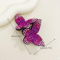 Colorful Rhinestone Butterfly Hair Clip for Women and Girls