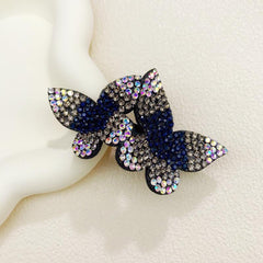 Colorful Rhinestone Butterfly Hair Clip for Women and Girls