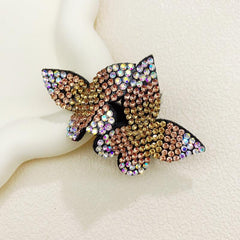 Colorful Rhinestone Butterfly Hair Clip for Women and Girls