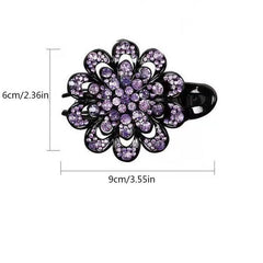 Colorful Rhinestone Hairclip Flower Claw Crystal Headwear Hair Accessories
