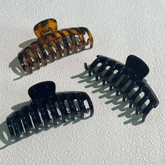 6pcs Large Hair Claw Vintage Glossy Style Shark Claw Hair Accessories