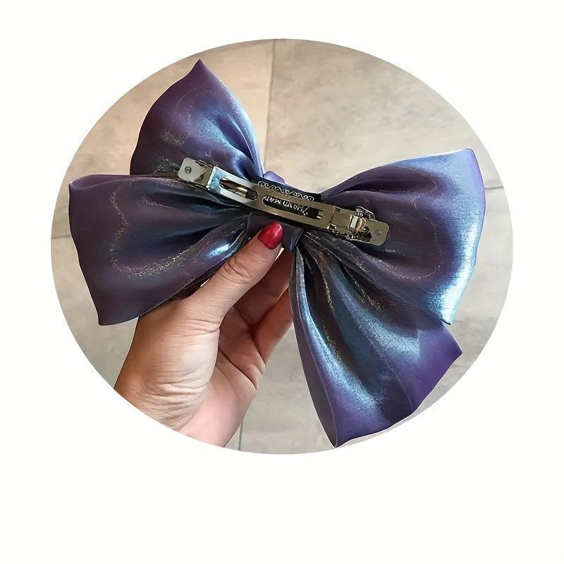 Satin Bowknot Hair Clip French Barrette Y2K Hair Accessories Women