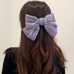 Satin Bowknot Hair Clip French Barrette Y2K Hair Accessories Women
