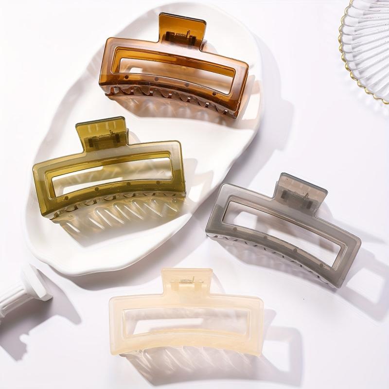 4pcs Jelly Hair Claw Non slip Hair Claws Ladies Girls Hair Claws