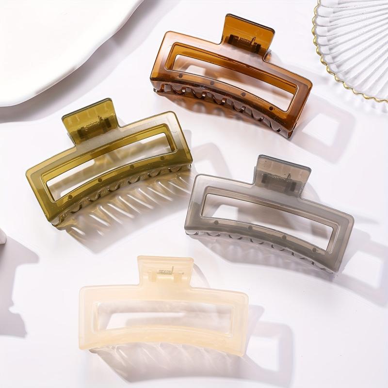 4pcs Jelly Hair Claw Non slip Hair Claws Ladies Girls Hair Claws