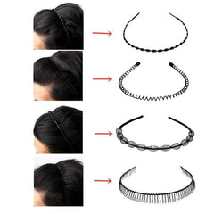 8pcs Metal Headband Hair Hoop Non Slip Wave Comb Hair Hoop Hairband