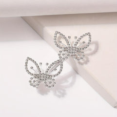 Rhinestone Butterfly Hair Clip Barrette Hair Slides Clip for Women Girls