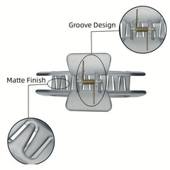 Transparent Rectangle Hair Claws Matted Texture Hair Accessories