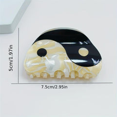 Tai Chi Pattern Hair Claw Acetate Shark Claw Hair Clip