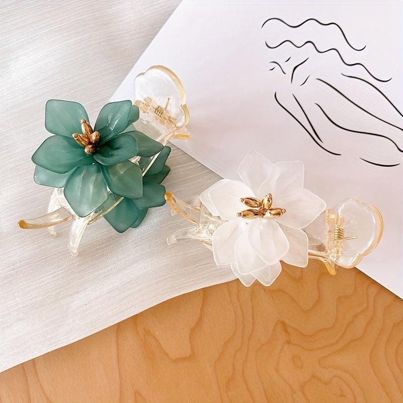 Acrylic Flower Hair Clip Vintage Hair Accessories