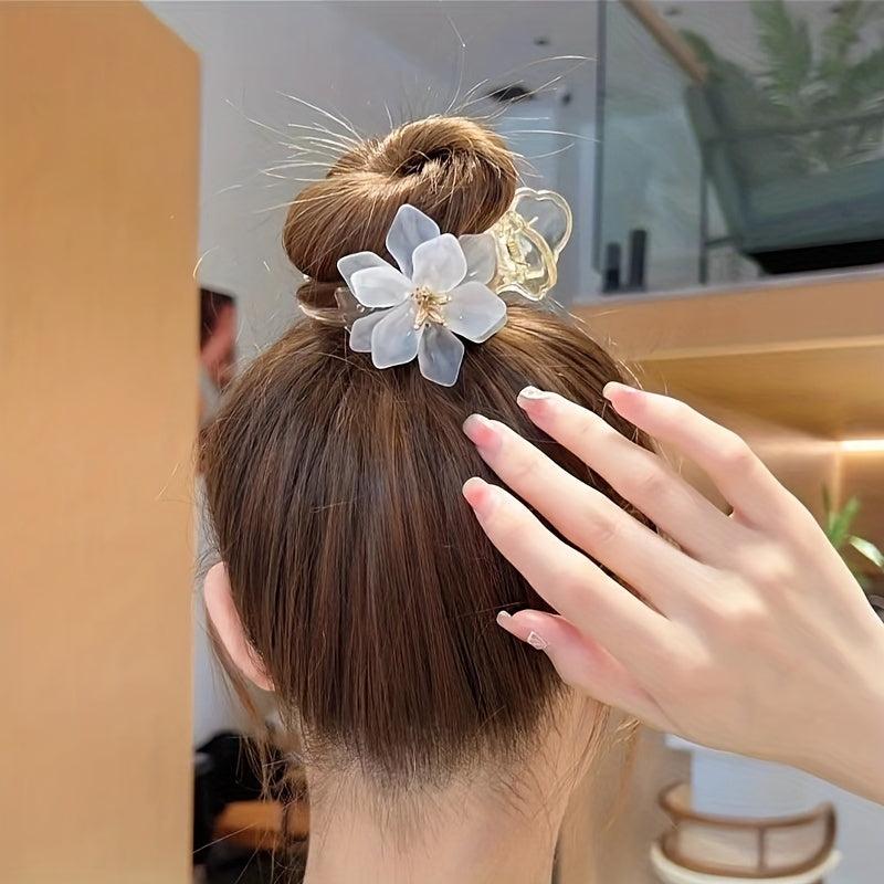 Acrylic Flower Hair Clip Vintage Hair Accessories