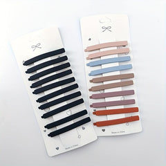 10pcs 6 Straight Clips Hair Clips Matte Side Clip For Women Girls