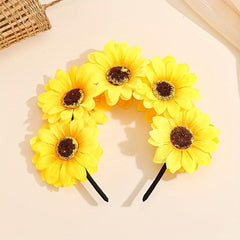 Boho Sunflower Hair Band Yellow Flower Headband