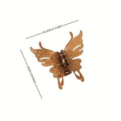 Colorful Translucent Butterfly Hair Claw Strong Hold Women's Shark Claw